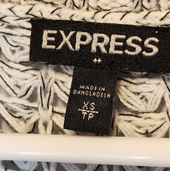 Express Outlet Long Sweater XS Marled Open Pockets - Picture 5 of 8